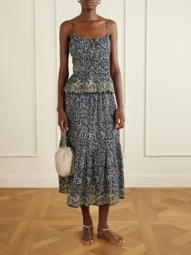 Ulla Johnson Olina Printed Cotton-blend Midi Skirt | Thumbnail 2 Ulla Johnson Olina Printed Cotton-blend Midi Skirt | Thumbnail 2