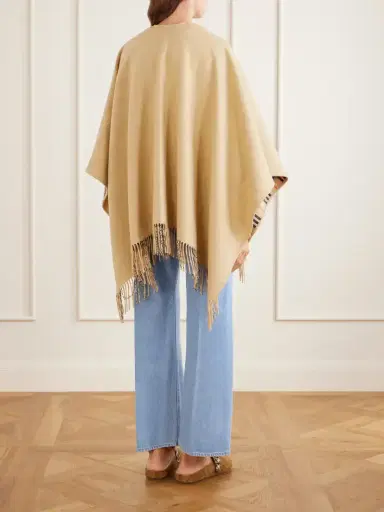 Burberry Fringed Wool Cape | Thumbnail 4 Burberry Fringed Wool Cape | Thumbnail 4