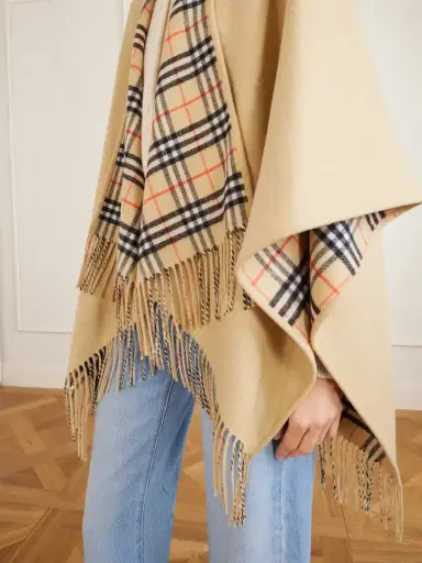 Burberry Fringed Wool Cape | Thumbnail 5 Burberry Fringed Wool Cape | Thumbnail 5