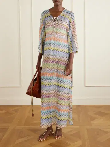 Missoni Striped Metallic Crochet-knit Coverup | Thumbnail 2 Missoni Striped Metallic Crochet-knit Coverup | Thumbnail 2