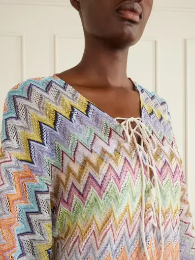 Missoni Striped Metallic Crochet-knit Coverup | Thumbnail 4 Missoni Striped Metallic Crochet-knit Coverup | Thumbnail 4