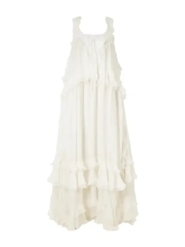 Chloé Ruffled Lace-trimmed Silk-crepon Gown