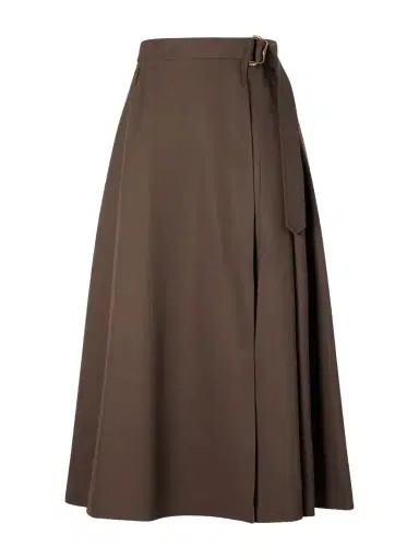 Burberry Belted Wool Gabardine Midi Skirt | Thumbnail 1 Burberry Belted Wool Gabardine Midi Skirt | Thumbnail 1