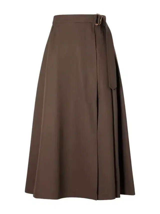 Burberry Belted Wool Gabardine Midi Skirt