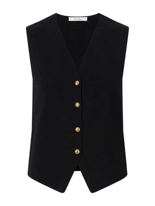 Max Mara Gola Grain De Poudre Vest
