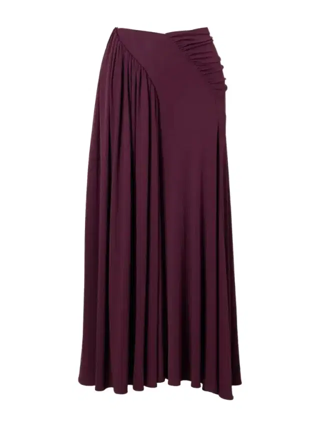Rabanne Gathered Stretch-jersey Midi Skirt