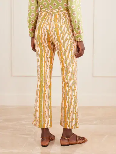 La DoubleJ Printed Stretch-cotton Mid-rise Flared Pants | Thumbnail 4 La DoubleJ Printed Stretch-cotton Mid-rise Flared Pants | Thumbnail 4