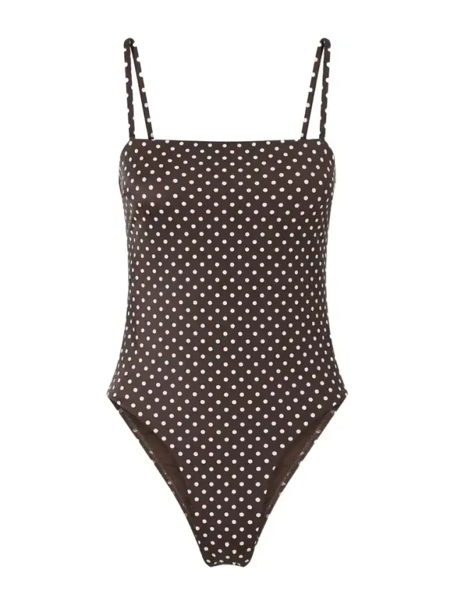 Petite Square Polka-dot Recycled Swimsuit Petite Square Polka-dot Recycled Swimsuit
