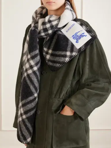 Burberry Checked Wool Scarf | Thumbnail 2 Burberry Checked Wool Scarf | Thumbnail 2