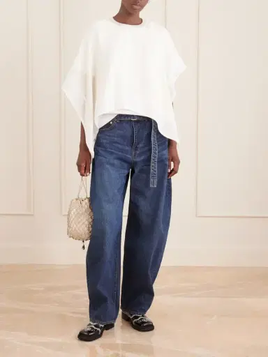 Sacai Belted High-rise Wide-leg Jeans | Thumbnail 2 Sacai Belted High-rise Wide-leg Jeans | Thumbnail 2
