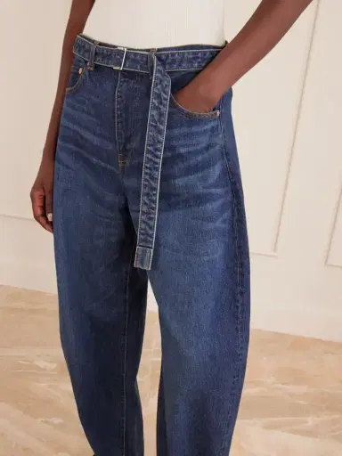 Sacai Belted High-rise Wide-leg Jeans | Thumbnail 5 Sacai Belted High-rise Wide-leg Jeans | Thumbnail 5