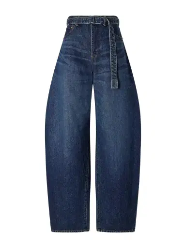 Sacai Belted High-rise Wide-leg Jeans | Thumbnail 1 Sacai Belted High-rise Wide-leg Jeans | Thumbnail 1