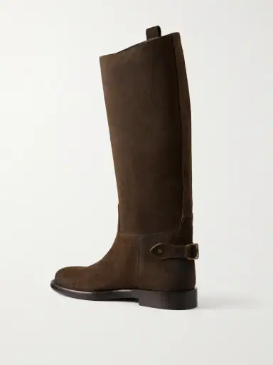 Burberry Buckled Suede Knee Boots | Thumbnail 3 Burberry Buckled Suede Knee Boots | Thumbnail 3