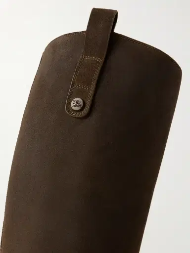 Burberry Buckled Suede Knee Boots | Thumbnail 5 Burberry Buckled Suede Knee Boots | Thumbnail 5