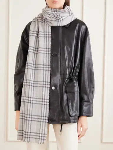 Burberry Checked Wool-blend Scarf | Thumbnail 2 Burberry Checked Wool-blend Scarf | Thumbnail 2