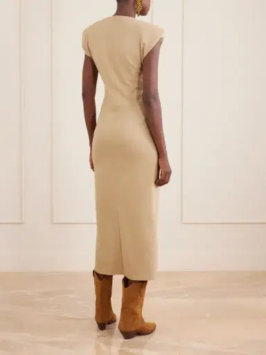 Isabel Marant Nadra Gathered Cotton Midi Dress | Thumbnail 3 Isabel Marant Nadra Gathered Cotton Midi Dress | Thumbnail 3