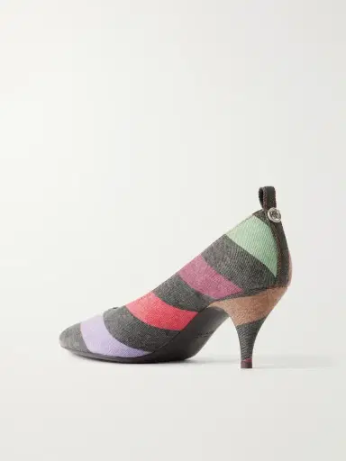 Versace Striped 65 Denim Pumps | Thumbnail 3