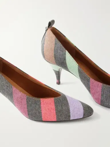 Versace Striped 65 Denim Pumps | Thumbnail 5