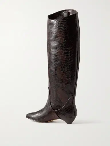 Le Monde Béryl Allegra 25 Snake-effect Leather Knee Boots | Thumbnail 3 Le Monde Béryl Allegra 25 Snake-effect Leather Knee Boots | Thumbnail 3