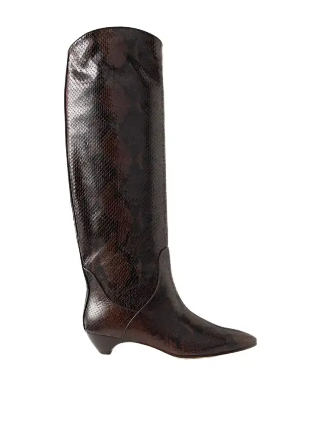 Le Monde Béryl Allegra 25 Snake-effect Leather Knee Boots