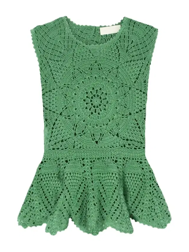 Ulla Johnson Cora Crochet-knit Cotton Top