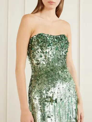 Jenny Packham Kimi Frayed Sequined Tulle Gown | Thumbnail 4 Jenny Packham Kimi Frayed Sequined Tulle Gown | Thumbnail 4