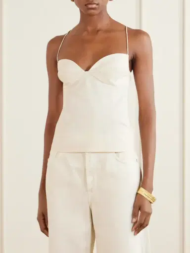 St. Agni Studio Stretch Cotton-blend Poplin Camisole | Thumbnail 3 St. Agni Studio Stretch Cotton-blend Poplin Camisole | Thumbnail 3