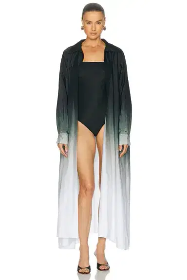 Norma Kamali Super Oversized Midcalf Shirt Dress | Thumbnail 2 Norma Kamali Super Oversized Midcalf Shirt Dress | Thumbnail 2