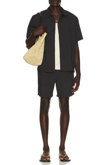 Percival Rowan Seersucker Boxy Shirt | Thumbnail 9