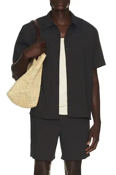 Percival Rowan Seersucker Boxy Shirt