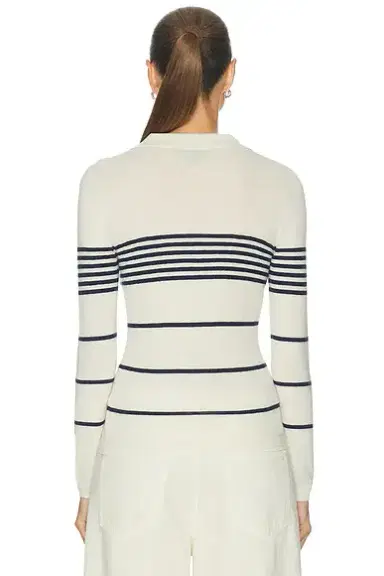 NILI LOTAN Lucille Multi Stripe Polo Sweater | Thumbnail 3