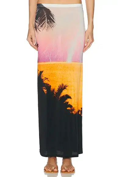 RABANNE Palm Long Skirt