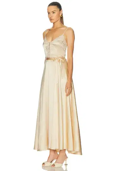 Mirror Palais Lace Silk Midi Dress | Thumbnail 2 Mirror Palais Lace Silk Midi Dress | Thumbnail 2