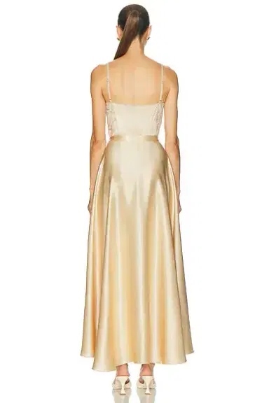Mirror Palais Lace Silk Midi Dress | Thumbnail 3 Mirror Palais Lace Silk Midi Dress | Thumbnail 3