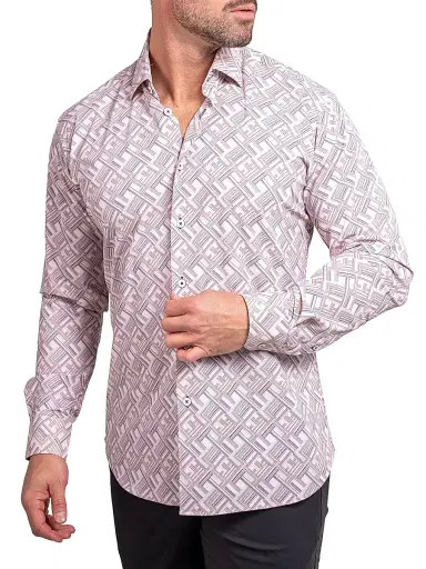 Maceoo Men's Fibonacci Stretch Ascension Shirt - White | Thumbnail 4 Maceoo Men's Fibonacci Stretch Ascension Shirt - White | Thumbnail 4
