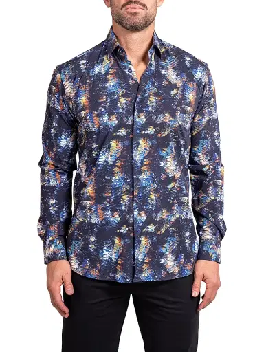 Maceoo Men's Fibonacci Stretch Ascension Shirt - Black | Thumbnail 2 Maceoo Men's Fibonacci Stretch Ascension Shirt - Black | Thumbnail 2