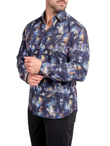 Maceoo Men's Fibonacci Stretch Ascension Shirt - Black | Thumbnail 3 Maceoo Men's Fibonacci Stretch Ascension Shirt - Black | Thumbnail 3