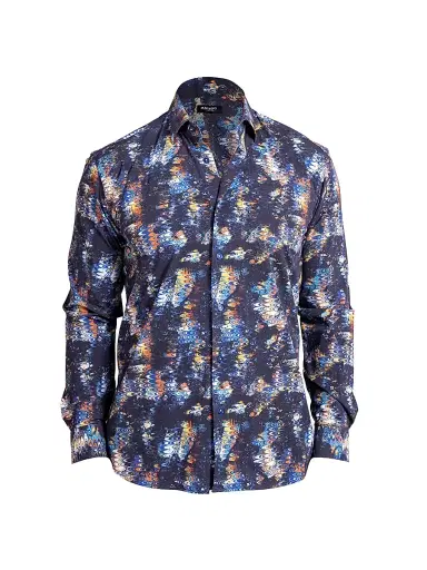 Maceoo Men's Fibonacci Stretch Ascension Shirt - Black | Thumbnail 1 Maceoo Men's Fibonacci Stretch Ascension Shirt - Black | Thumbnail 1