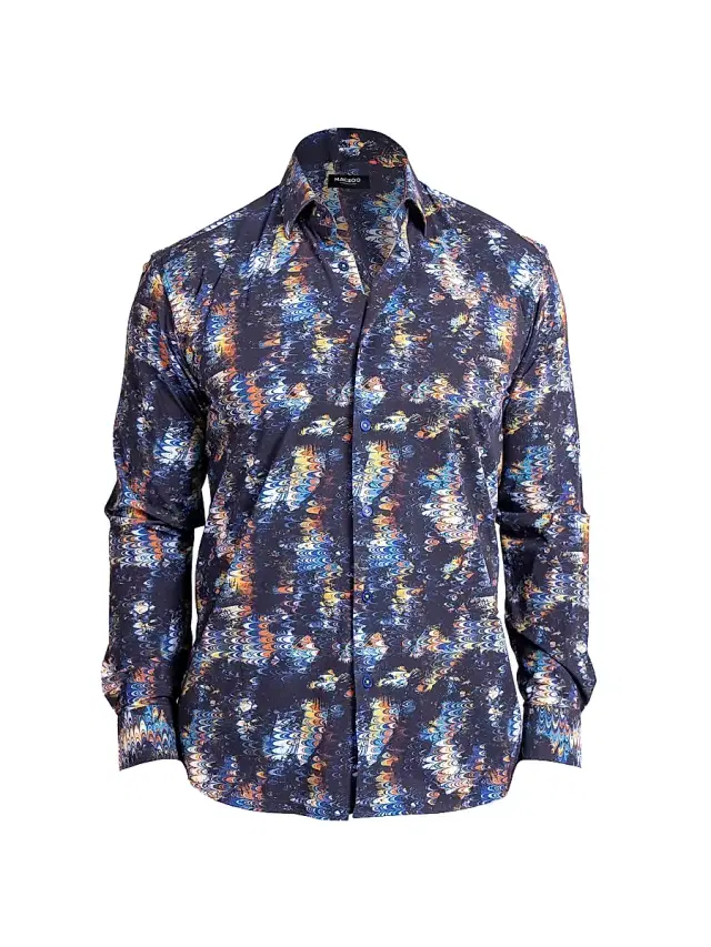 Maceoo Men's Fibonacci Stretch Ascension Shirt - Black