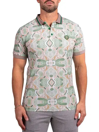 Maceoo Men's Ascension Polo Shirt - Green | Thumbnail 2 Maceoo Men's Ascension Polo Shirt - Green | Thumbnail 2