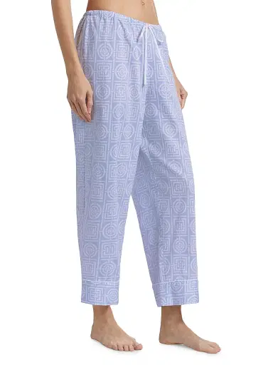 Natori Women's Infinity Cotton Sateen Pajama Set - Powder Blue - Size XL | Thumbnail 4