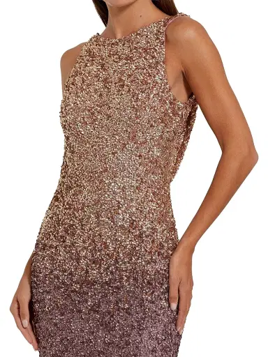Mac Duggal Women's Ombré Sequin Mesh Open-Back Gown - Gold Amethyst - Size 10 | Thumbnail 3 Mac Duggal Women's Ombré Sequin Mesh Open-Back Gown - Gold Amethyst - Size 10 | Thumbnail 3