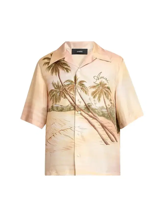 Amiri Men's Palms Printed Silk Camp Shirt -