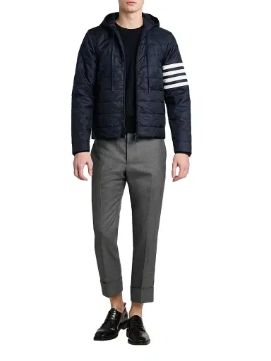 Thom Browne Men's Lightweight Ripstop Liner Hooded Jacket | Thumbnail 2 Thom Browne Men's Lightweight Ripstop Liner Hooded Jacket | Thumbnail 2