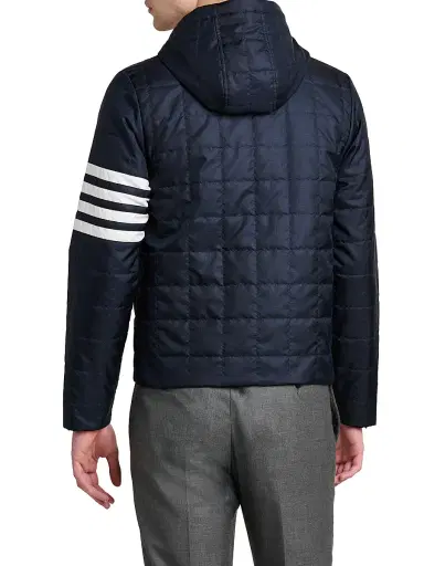 Thom Browne Men's Lightweight Ripstop Liner Hooded Jacket | Thumbnail 5 Thom Browne Men's Lightweight Ripstop Liner Hooded Jacket | Thumbnail 5