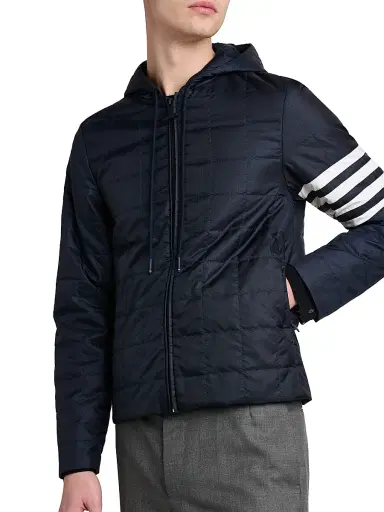 Thom Browne Men's Lightweight Ripstop Liner Hooded Jacket | Thumbnail 6 Thom Browne Men's Lightweight Ripstop Liner Hooded Jacket | Thumbnail 6