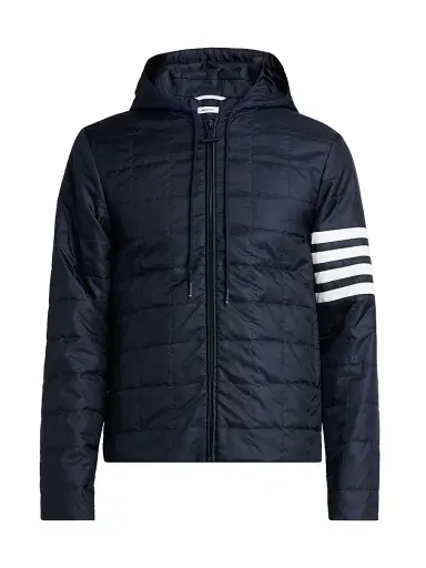 Thom Browne Men's Lightweight Ripstop Liner Hooded Jacket | Thumbnail 1 Thom Browne Men's Lightweight Ripstop Liner Hooded Jacket | Thumbnail 1