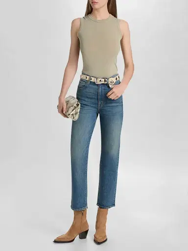 SLVRLAKE Women's Crew Cotton Tank - Desert Hills | Thumbnail 2