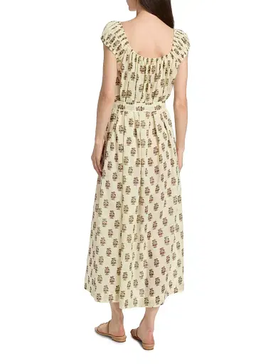DÔEN Women's Meadowlark Floral Cotton Midi Dress | Thumbnail 5