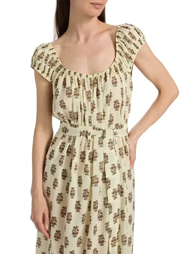 DÔEN Women's Meadowlark Floral Cotton Midi Dress | Thumbnail 7